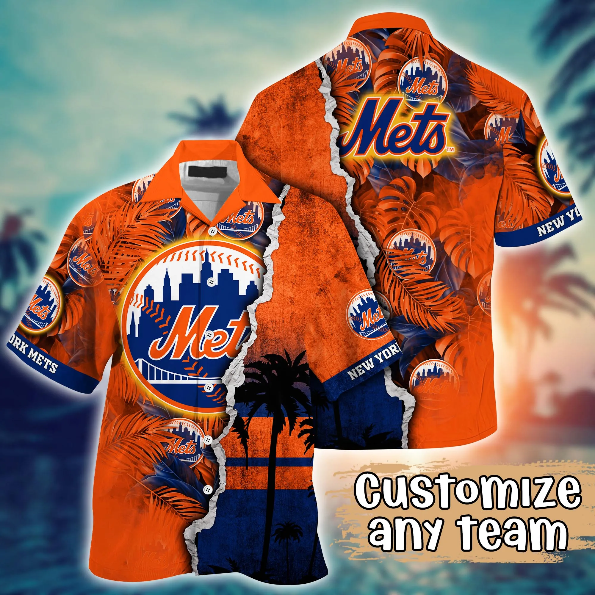 New York Mets MLB Hawaiian Shirt Custom Vacation Spots Aloha Shirt New York Mets MLB Hawaiian Shirt Custom Vacation Spots Aloha Shirt