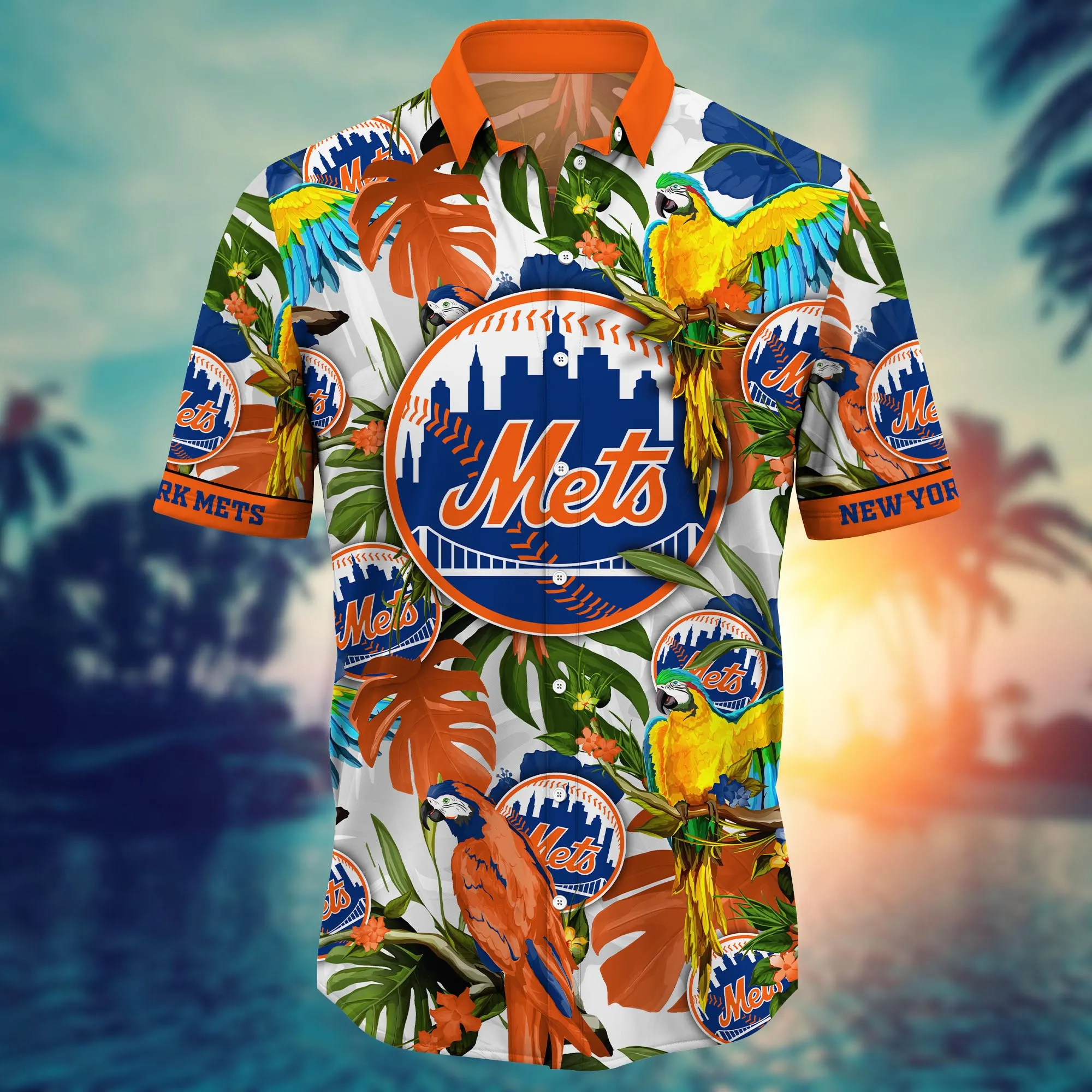 New York Mets MLB Hawaiian Shirt Sea Shorestime Aloha Shirt