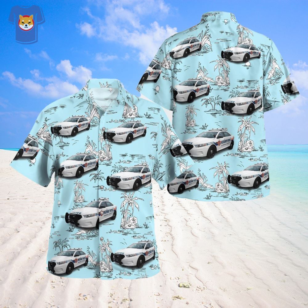 New York Nassau County Highway Patrol Ford Police Interceptor Hawaiian Shirt