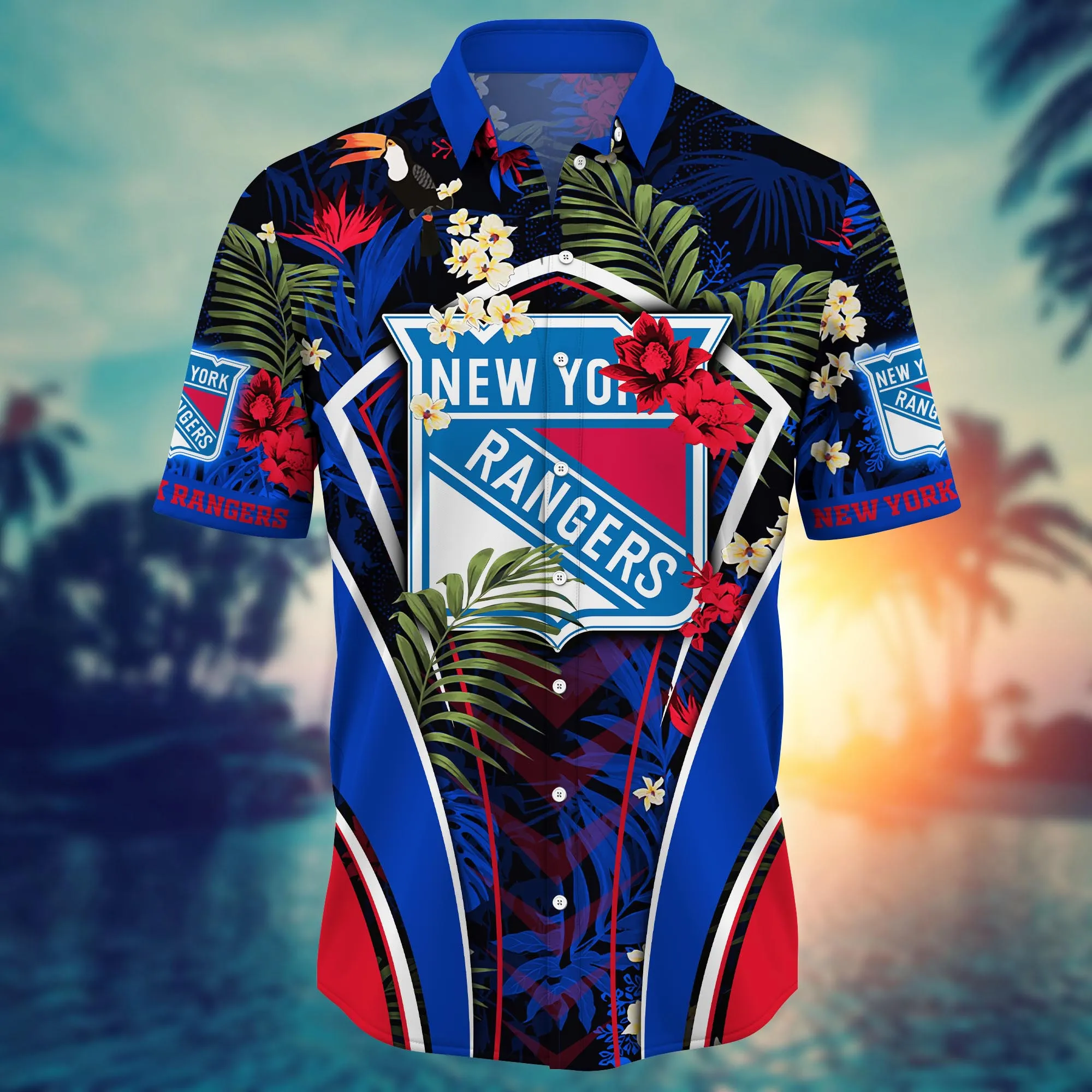 New York Rangers NHL Hawaiian Shirt Barbecues Aloha Shirt