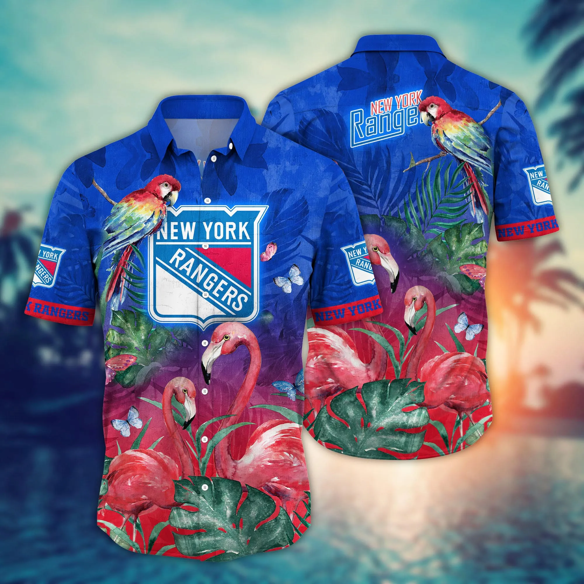 New York Rangers NHL Hawaiian Shirt Midsummer Aloha Shirt