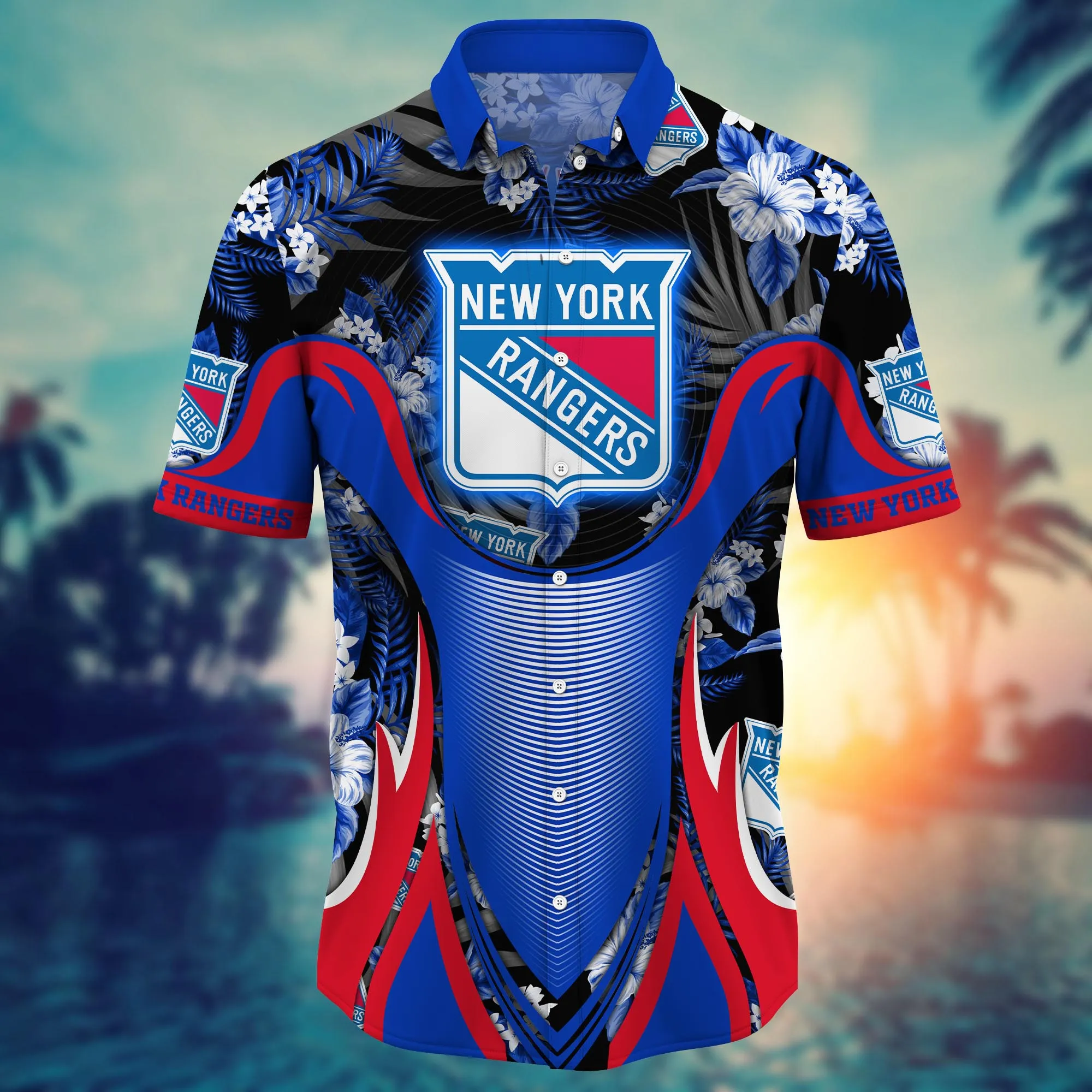 New York Rangers NHL Hawaiian Shirt Sun Dresses Aloha Shirt