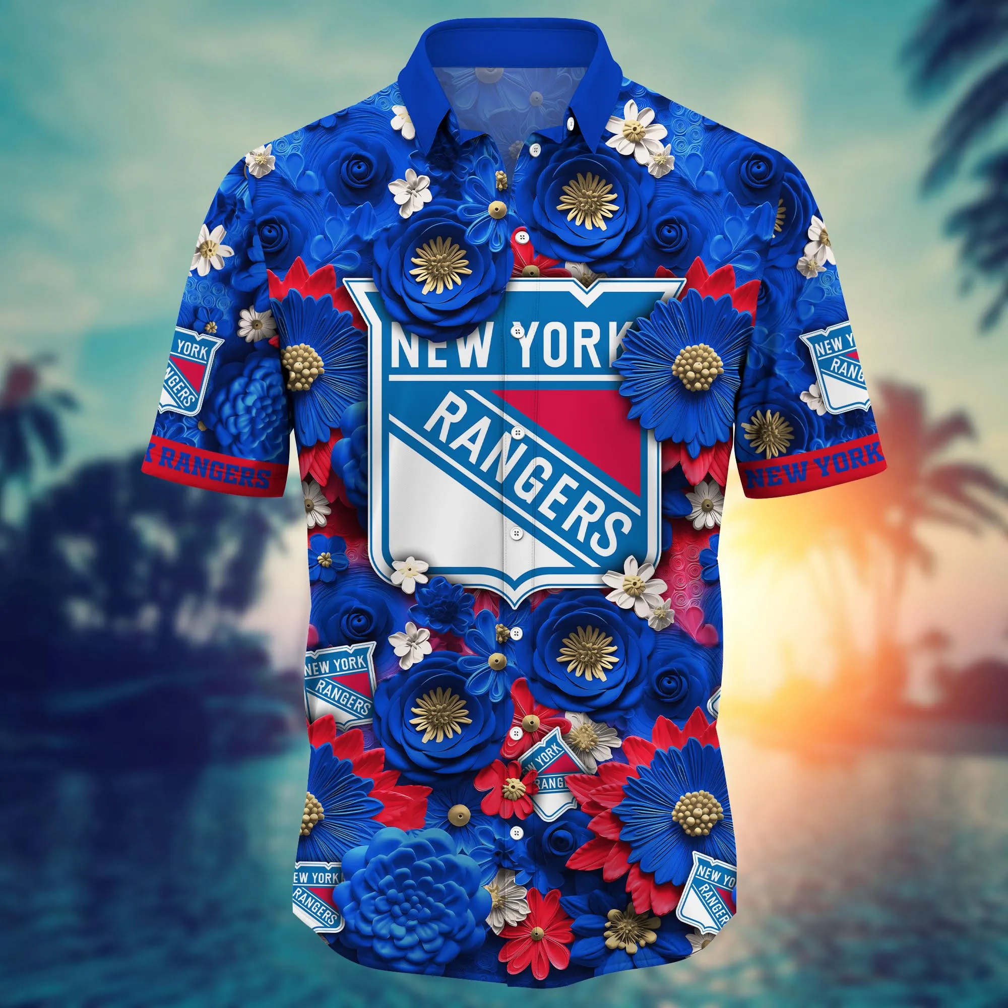 New York Rangers NHL Hawaiian Shirt Trending For This Summer Customize Shirt Any Team