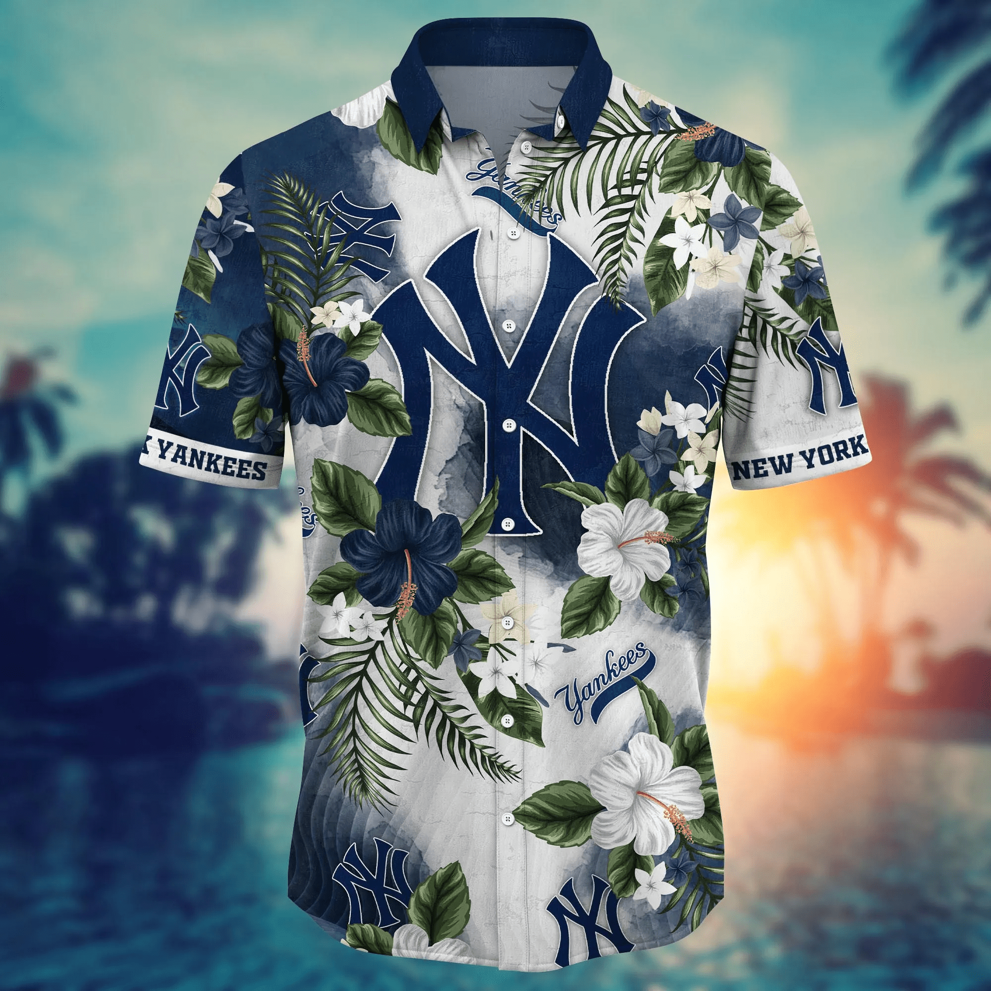 New York Yankees MLB Hawaiian Shirt Beer Gardenstime Aloha Shirt
