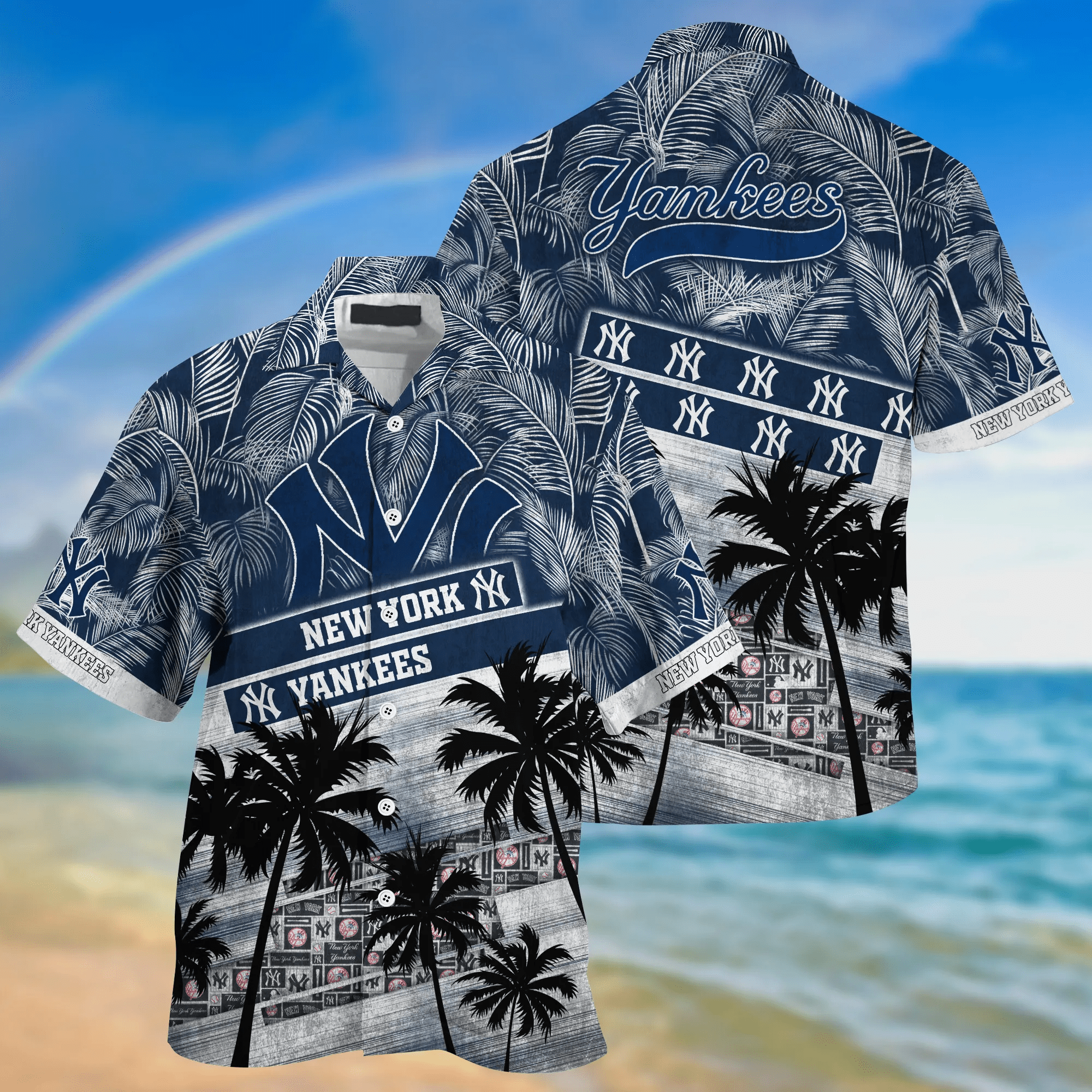 New York Yankees MLB Palm Tree Pattern Hawaii Shirt For Sports Fans Unisex Sport Hawaii Shirt New York Yankees MLB Palm Tree Pattern Hawaii Shirt For Sports Fans Unisex Sport Hawaii Shirt