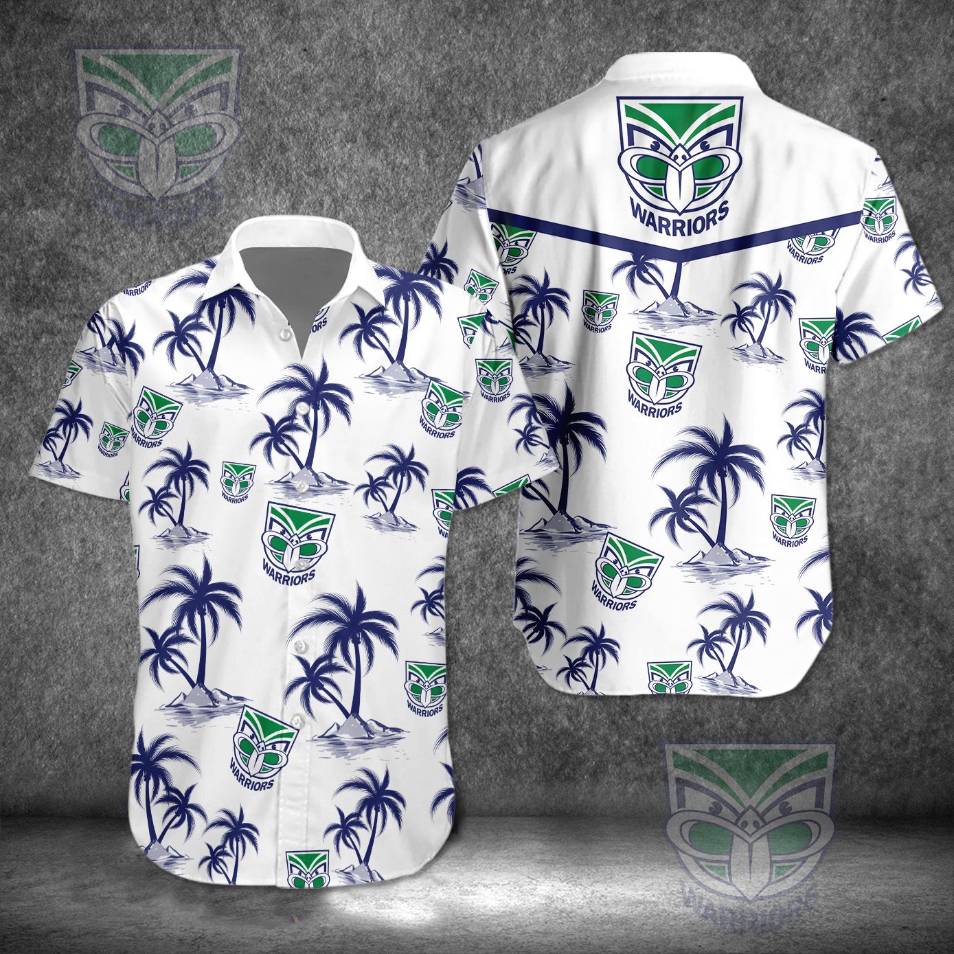 New Zealand Warriors NRL Hawaiian Shirt Proud Supporter Design