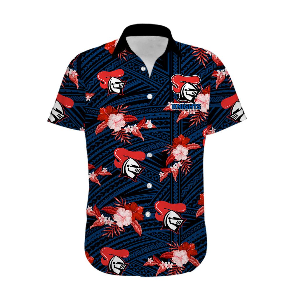 Newcastle Knights 2023 NRL Hawaiian Personalized Castle Guard Tee