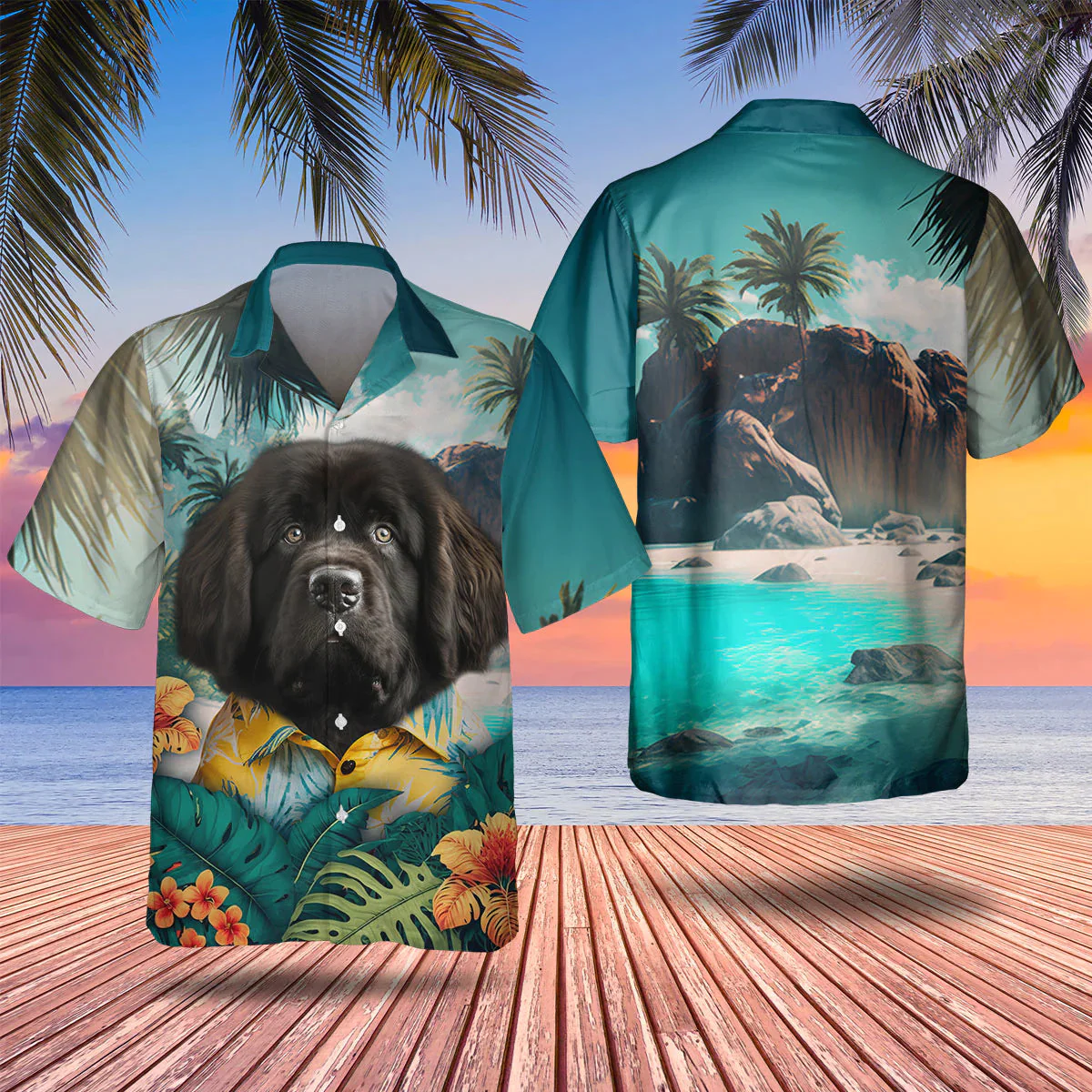 Newfoundland Trendy Hawaiian Shirt, Dog Lover Trendy Hawaiian Shirt, Summer Trendy Hawaiian Shirt For Men And Women