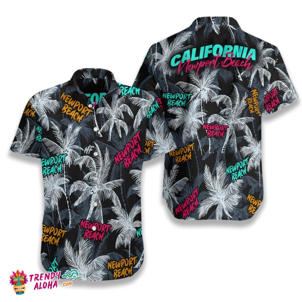 Newport Beach Coconut Tree Seamless Hawaiian Shirt Newport Beach Coconut Tree Seamless Hawaiian Shirt