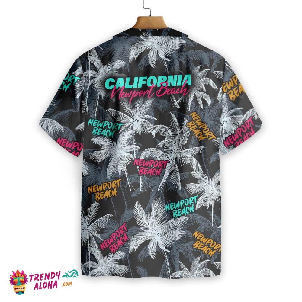 Newport Beach Coconut Tree Seamless Hawaiian Shirt