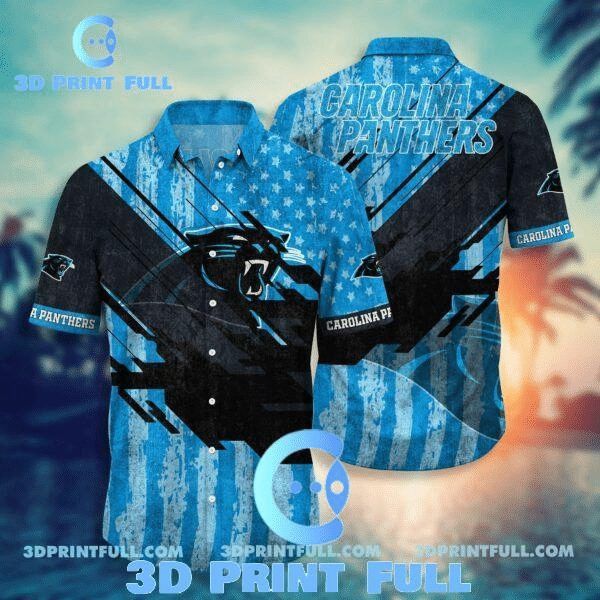 NFL Carolina Panthers Blue Black New Design Hawaiian Shirt