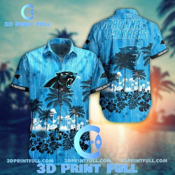 NFL Carolina Panthers Hawaiian Shirt And Short This Summer Trendy Aloha Design 1