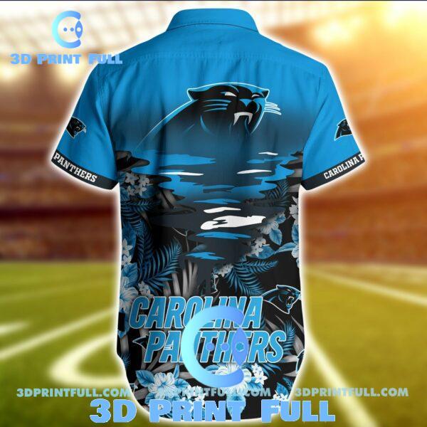 NFL Carolina Panthers Hawaiian Shirt Short 1