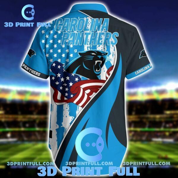 NFL Carolina Panthers Hawaiian Shirt Short 3