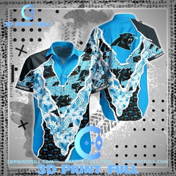 NFL Carolina Panthers Hawaiian Shirt Top Trending Summer Collection Trendy Aloha