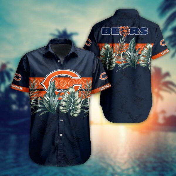 NFL Chicago Bears Hawaiian Shirt: Short Style, Hot Trending, Summer Collection, Trendy Aloha