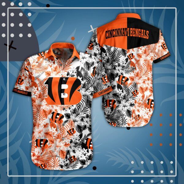 NFL Cincinnati Bengals Hawaiian Shirt Short Summer Collection Trendy Aloha