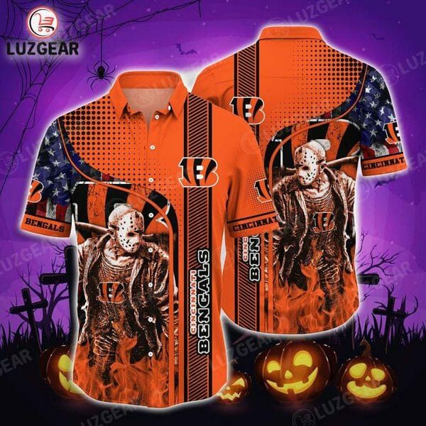 Nfl Cincinnati Bengals Jason Voorhees Halloween Trendy Hawaiian Shirt Aloha Shirt