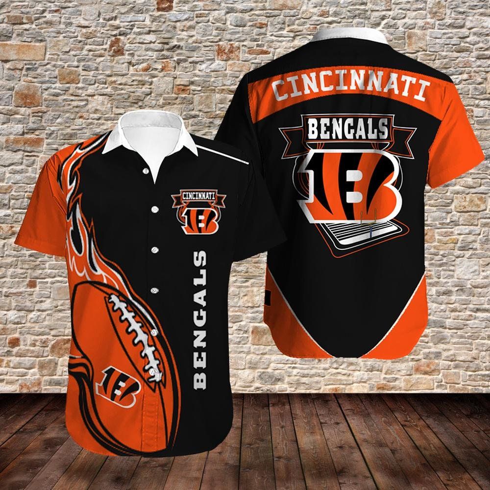 NFL Cincinnati Bengals Limited Edition Logo Hawaiian Shirt Trendy Aloha Design 04