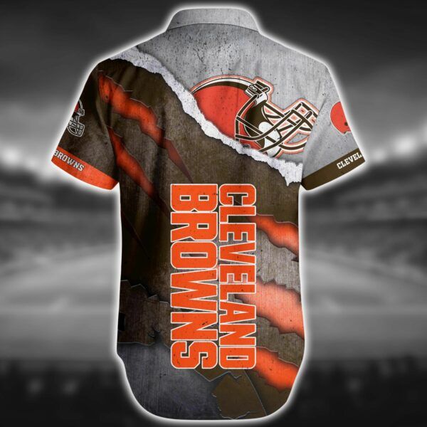 NFL Cleveland Browns Hawaiian Shirt Short For Fans 02