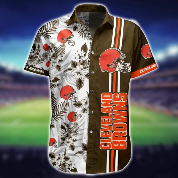 NFL Cleveland Browns Hawaiian Shirt Shorts Summer Collection Trendy Aloha