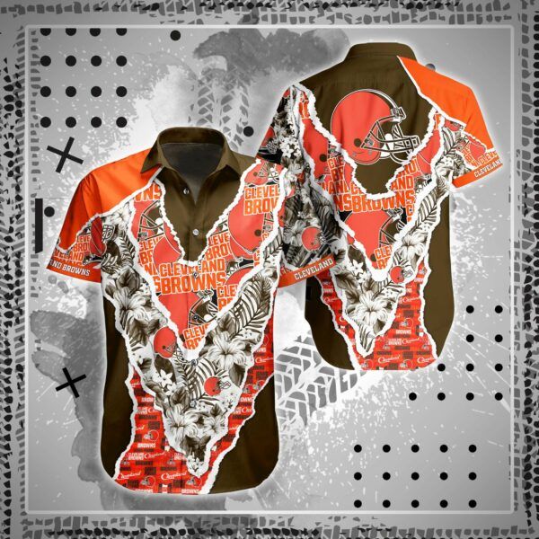NFL Cleveland Browns Hawaiian Shirt Summer Trendy Aloha Design 1