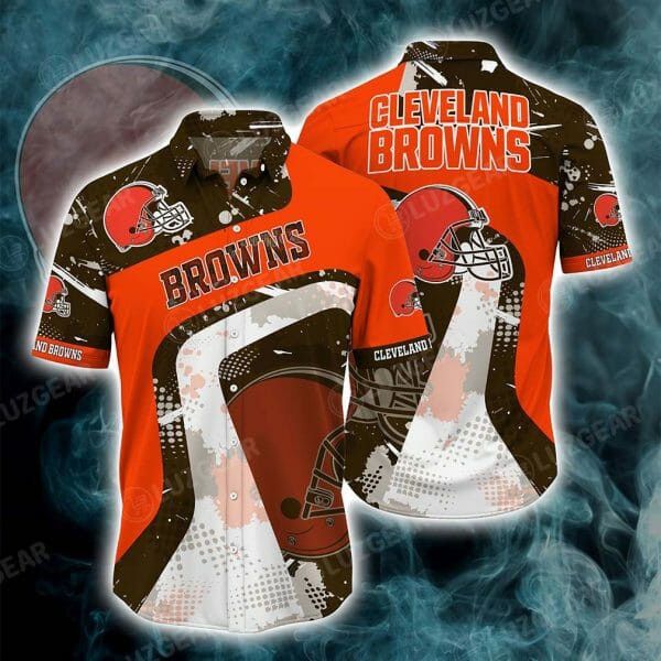 NFL Cleveland Browns Orange New Design Hawaiian Shirt
