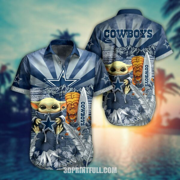 NFL Dallas Cowboys Hawaiian Shirt Baby Yoda Style Summer Collection Trendy Aloha
