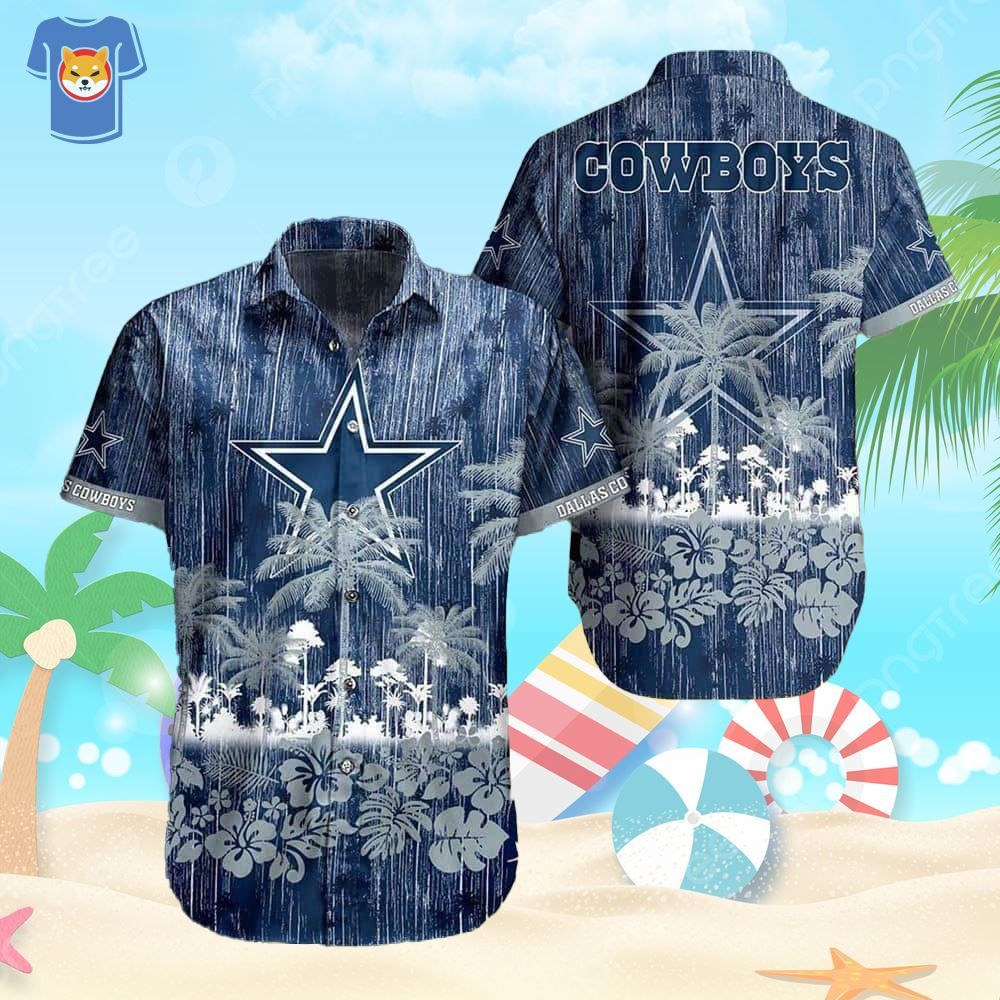 NFL Dallas Cowboys Hawaiian Shirt Tropical Pattern