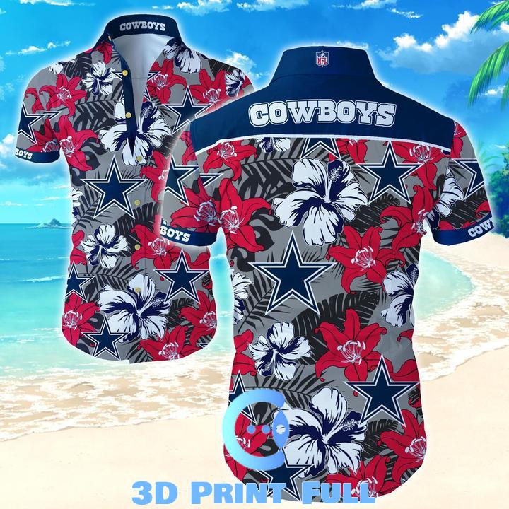 NFL Dallas Cowboys Logo Hawaiian Shirt Trendy Aloha Design 03