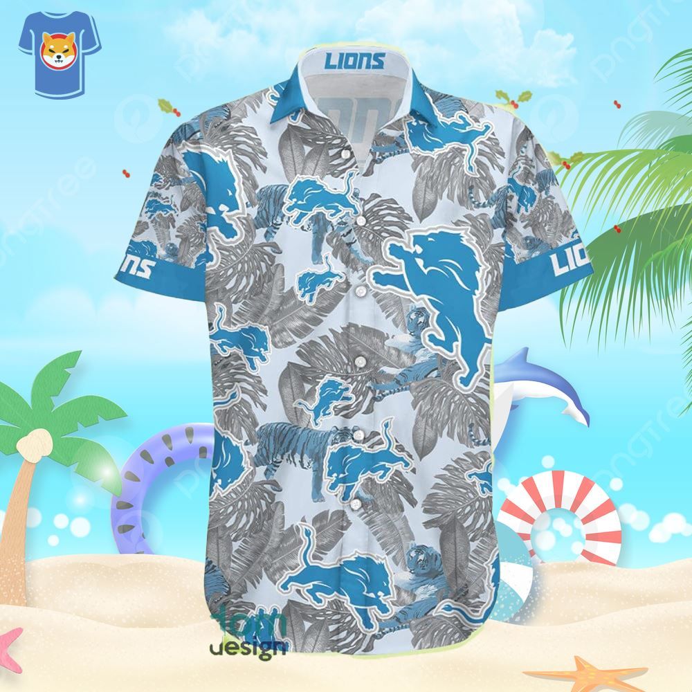 NFL Detroit Lions Fan Aloha Beach Gift Hawaiian Shirt For Men And Women