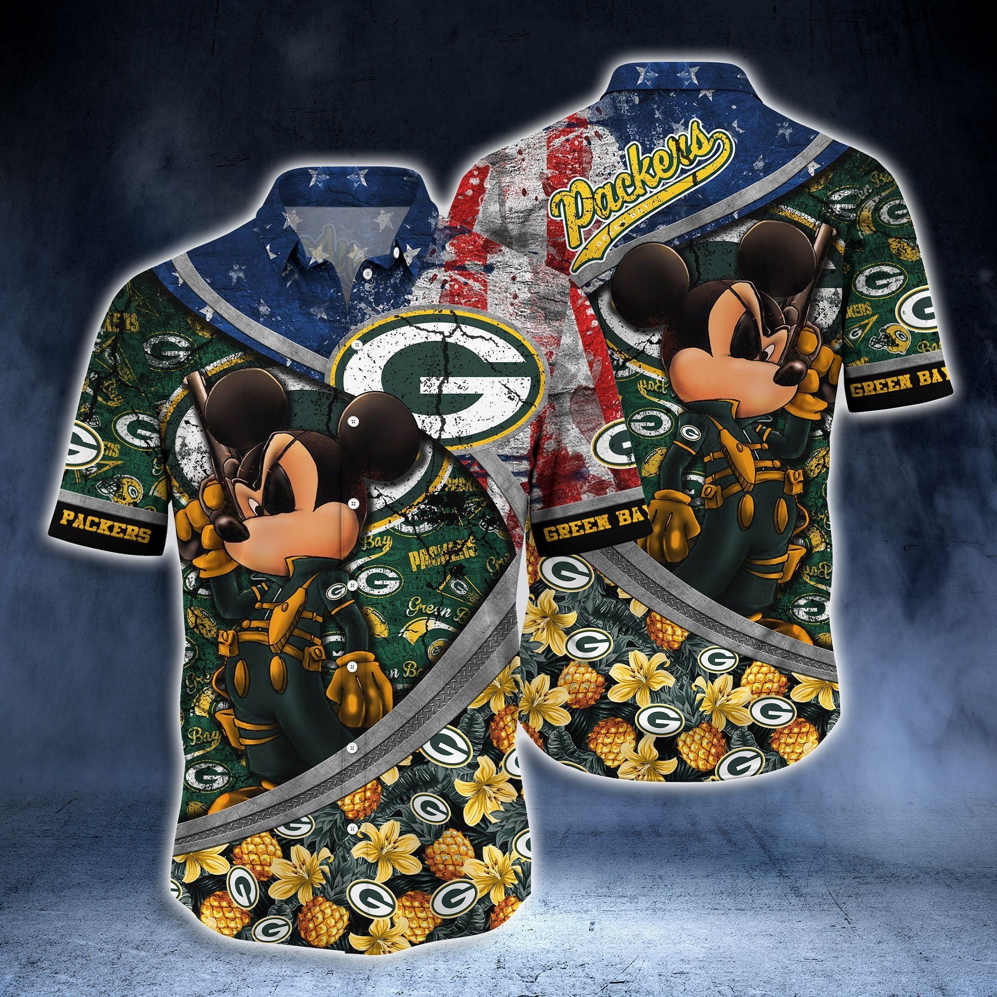 NFL Green Bay Packers Aloha Shirt: Vintage Hawaiian Shirt