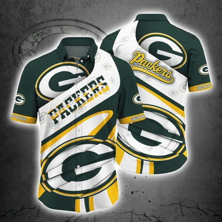 NFL Green Bay Packers New White Fashion Hawaiian Shirt