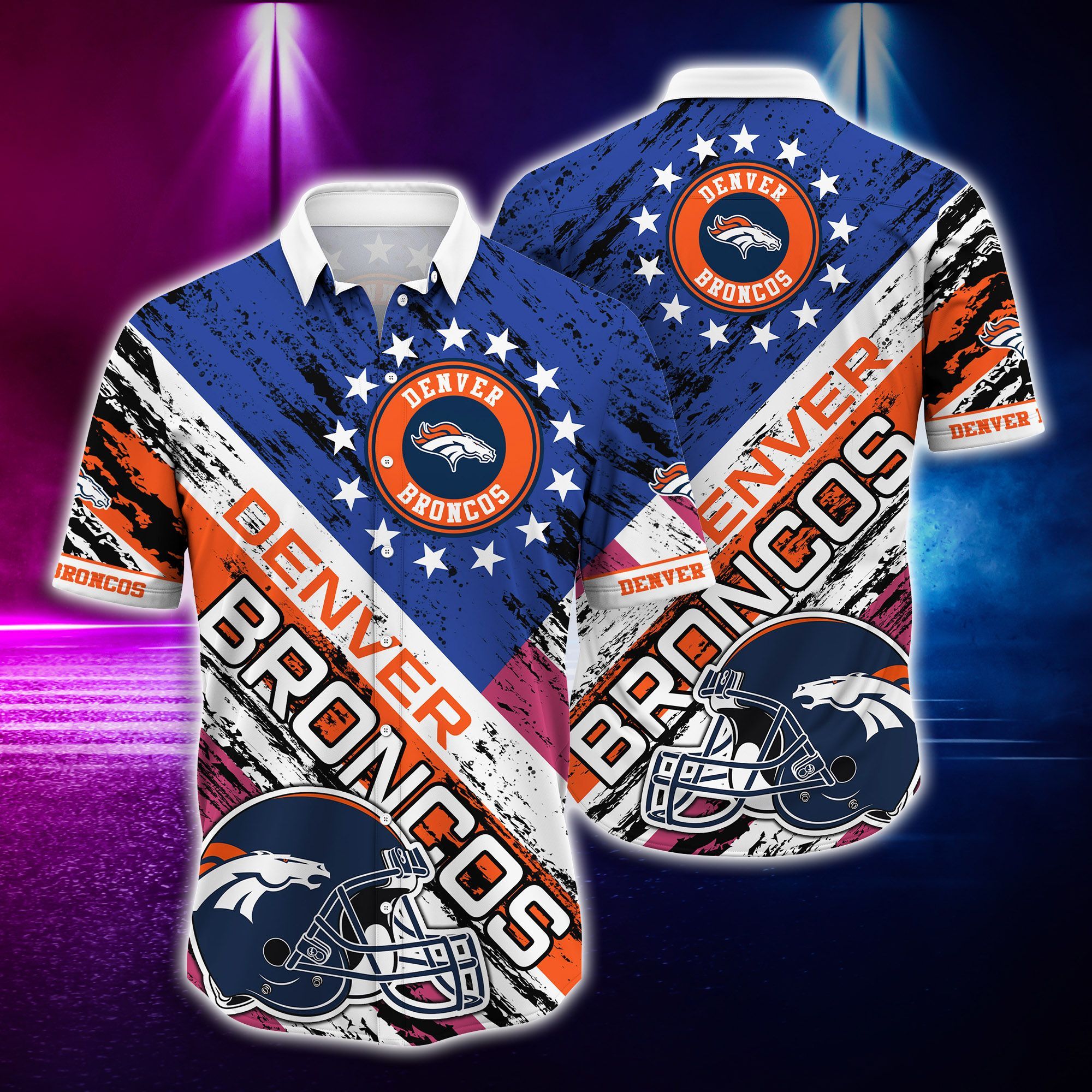 NFL Hawaiian Shirt Denver Broncos And Tshirt Rugby Helmet