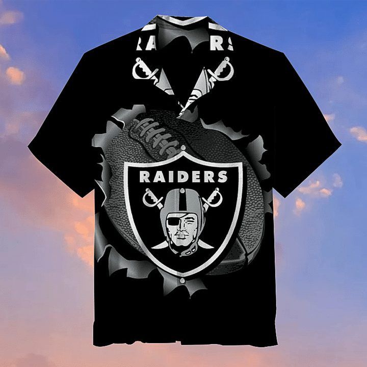 NFL Las Vegas Raiders Black Hawaiian Shirt