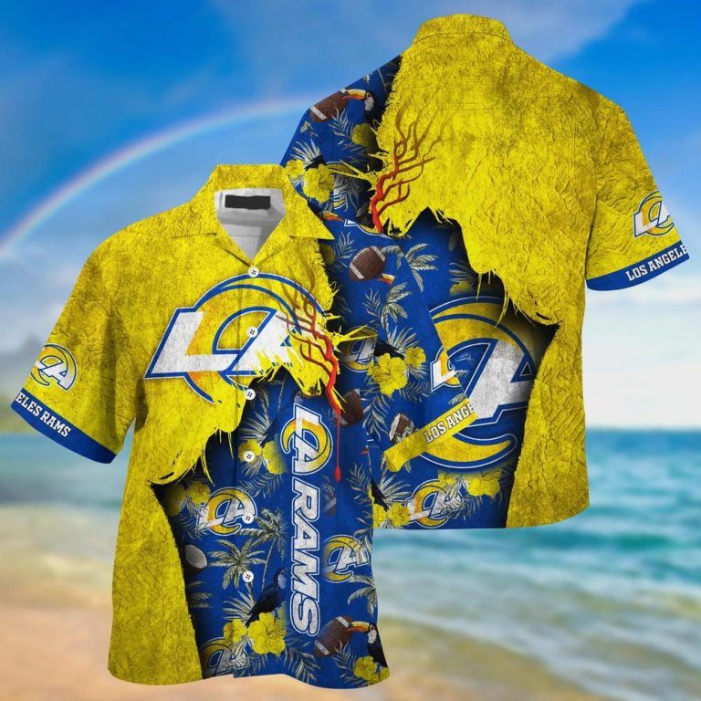 Nfl Los Angeles Rams Tropical Best Gift For Fans Trendy Hawaiian Shirt Aloha Shirt
