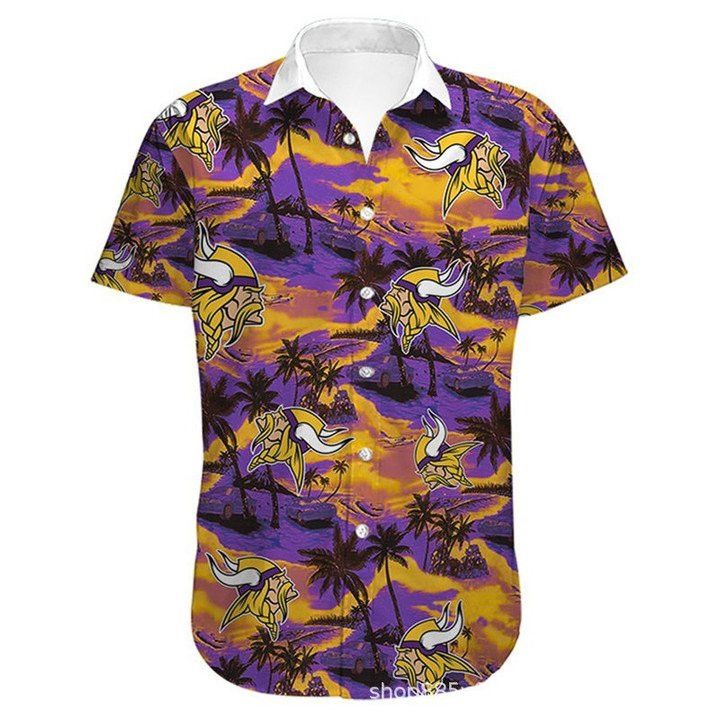 NFL Minnesota Vikings Coconut Tree Beach Hawaiian Shirt