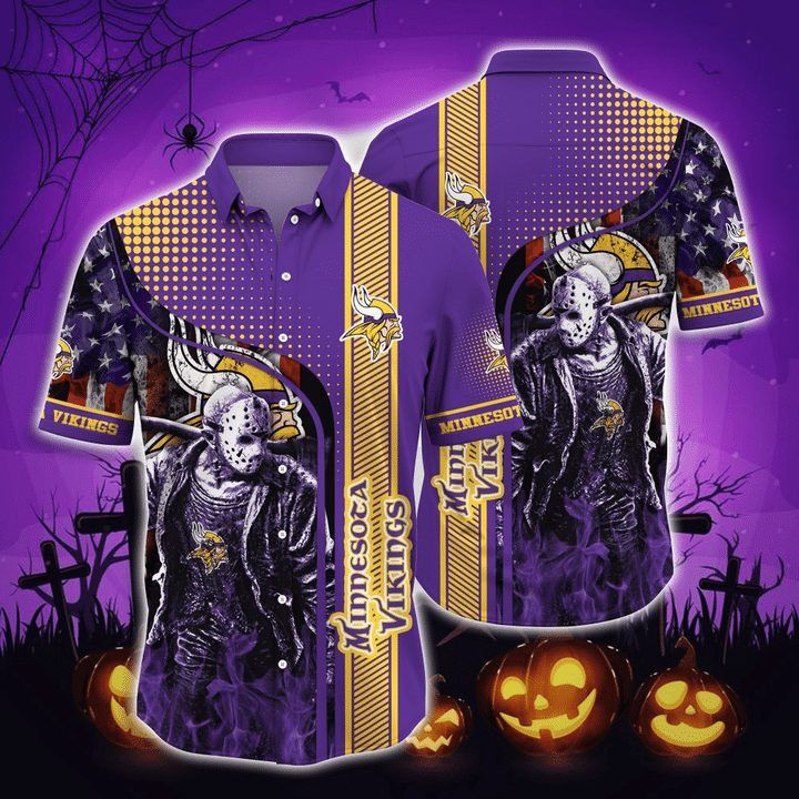 NFL Minnesota Vikings Horror Halloween Night Hawaiian Shirt