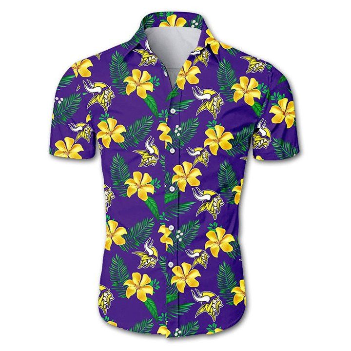 Nfl Minnesota Vikings Tropical Flower Summer Trendy Hawaiian Shirt Aloha Shirt