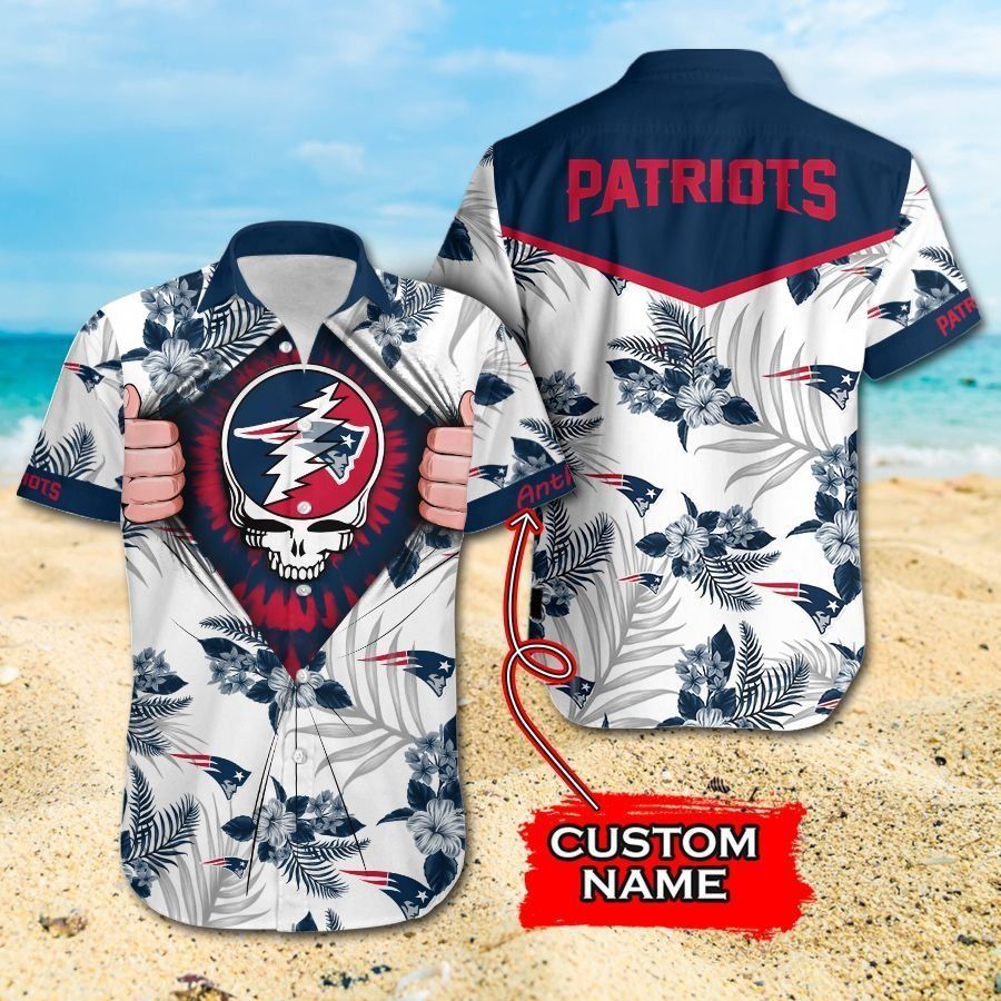 NFL New England Patriots Grateful Dead Personalized Hawaiian Shirt: Perfect Gift for Fan
