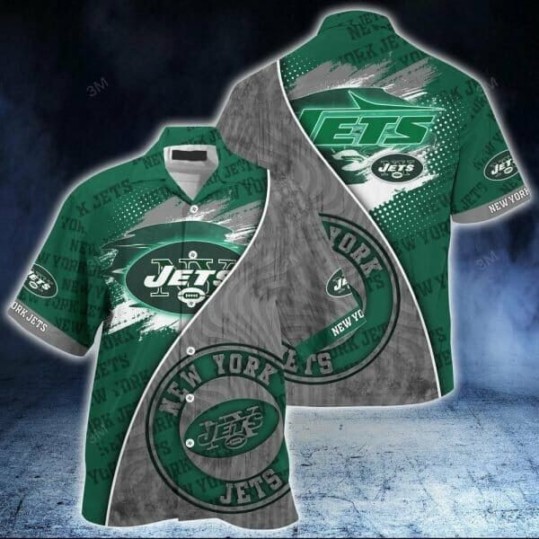 Nfl New York Jets Green Grey Trendy Hawaiian Shirt Aloha Shirt
