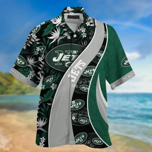 Nfl New York Jets Green Grey Trendy Hawaiian Shirt V3 Aloha Shirt