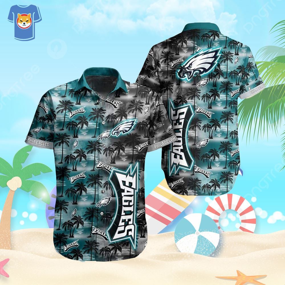 NFL Philadelphia Eagles Hawaiian Shirt Vintage Coconut Tree NFL Philadelphia Eagles Hawaiian Shirt Vintage Coconut Tree