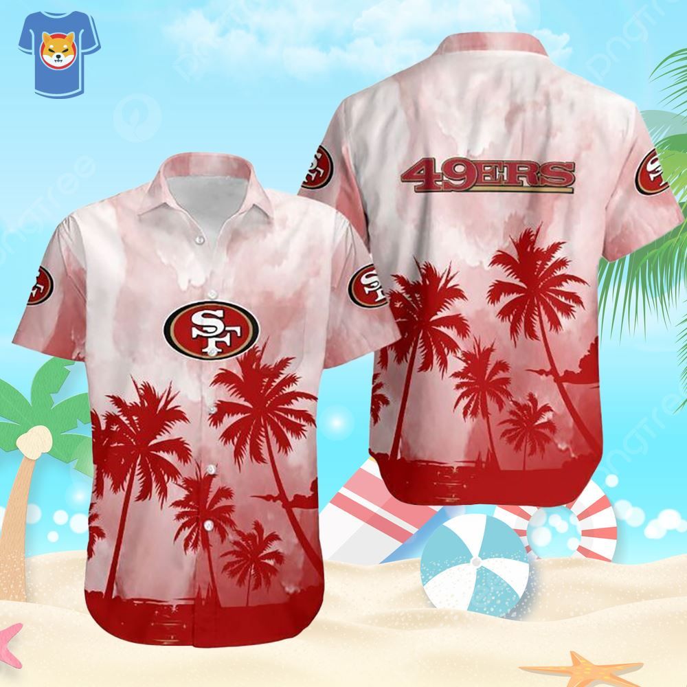 NFL San Francisco 49Ers Hawaiian Shirt Coconut Trees