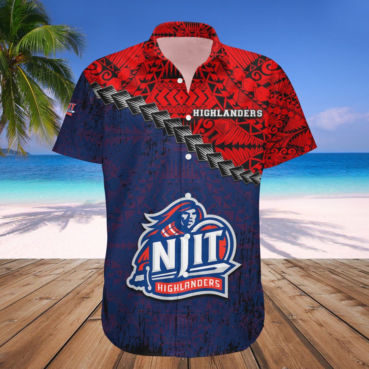 Njit Highlanders Hawaii Shirt Grunge Polynesian Tattoo – NCAA