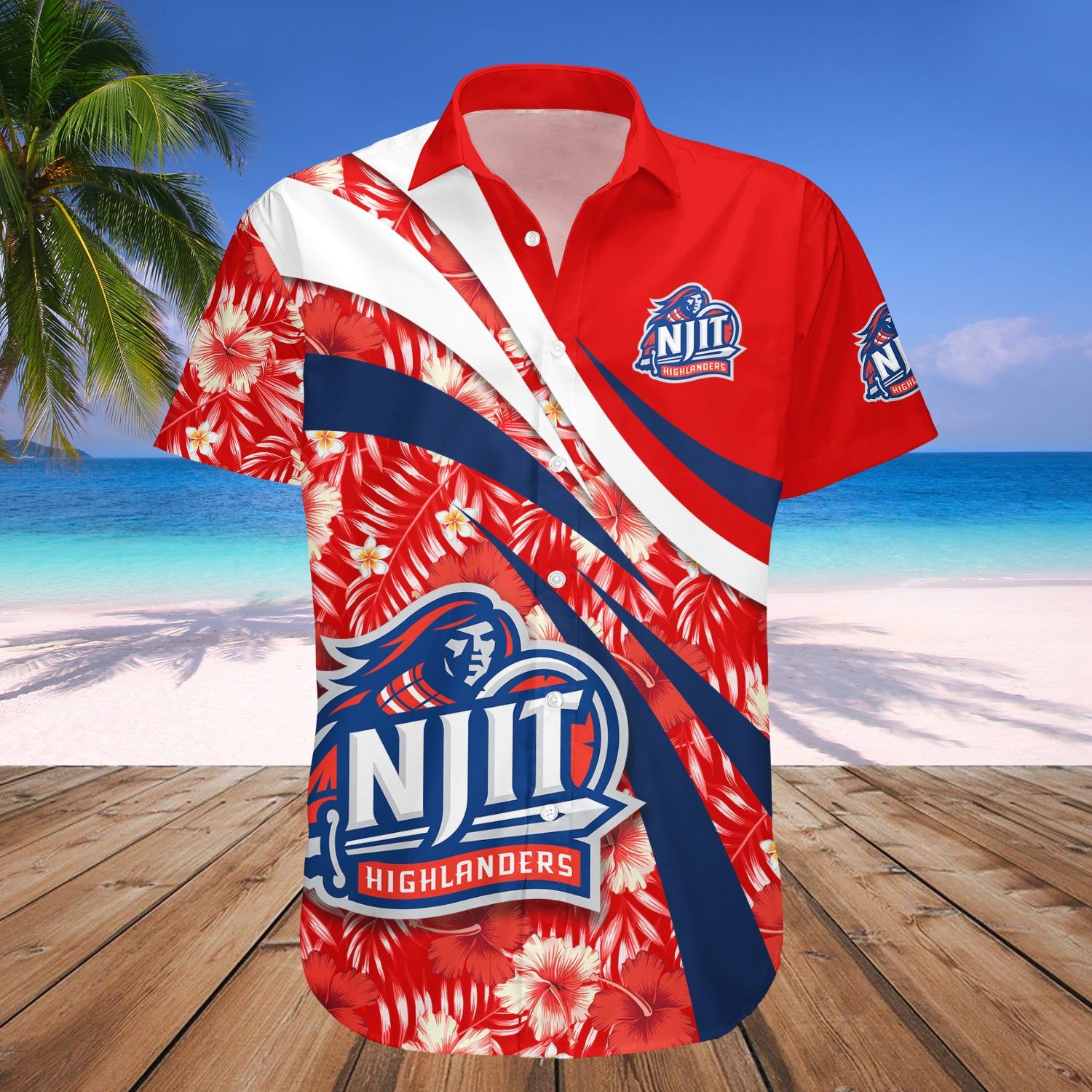 Njit Highlanders Hawaii Shirt Hibiscus Sport Style – NCAA