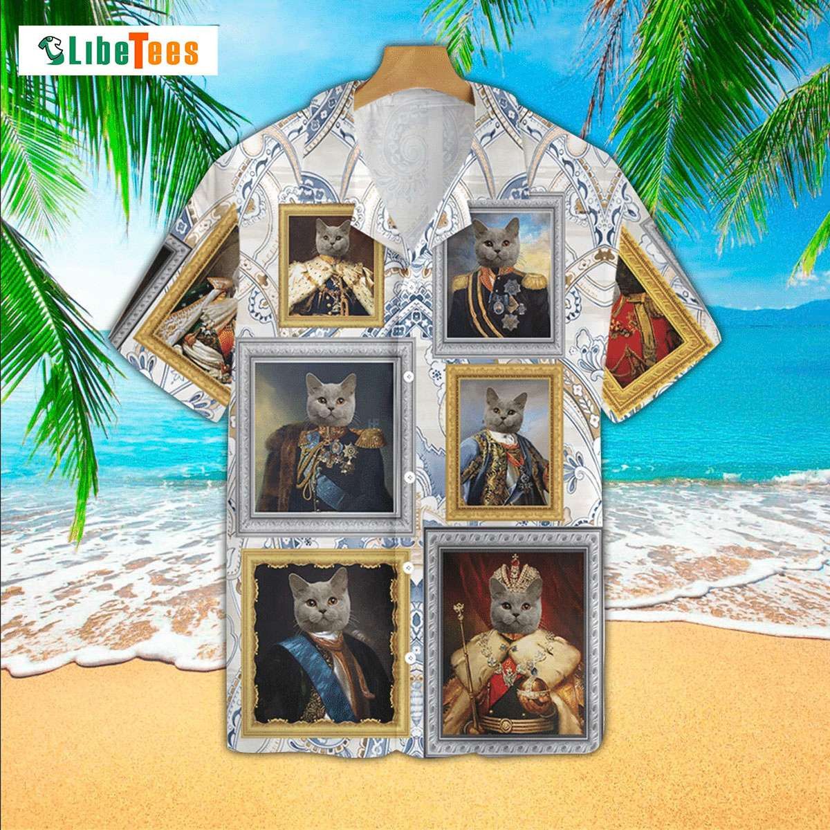 Nobel Royal Cat Picture, Cat Trendy Hawaiian Shirt Perfect Gifts For Your Loved Ones