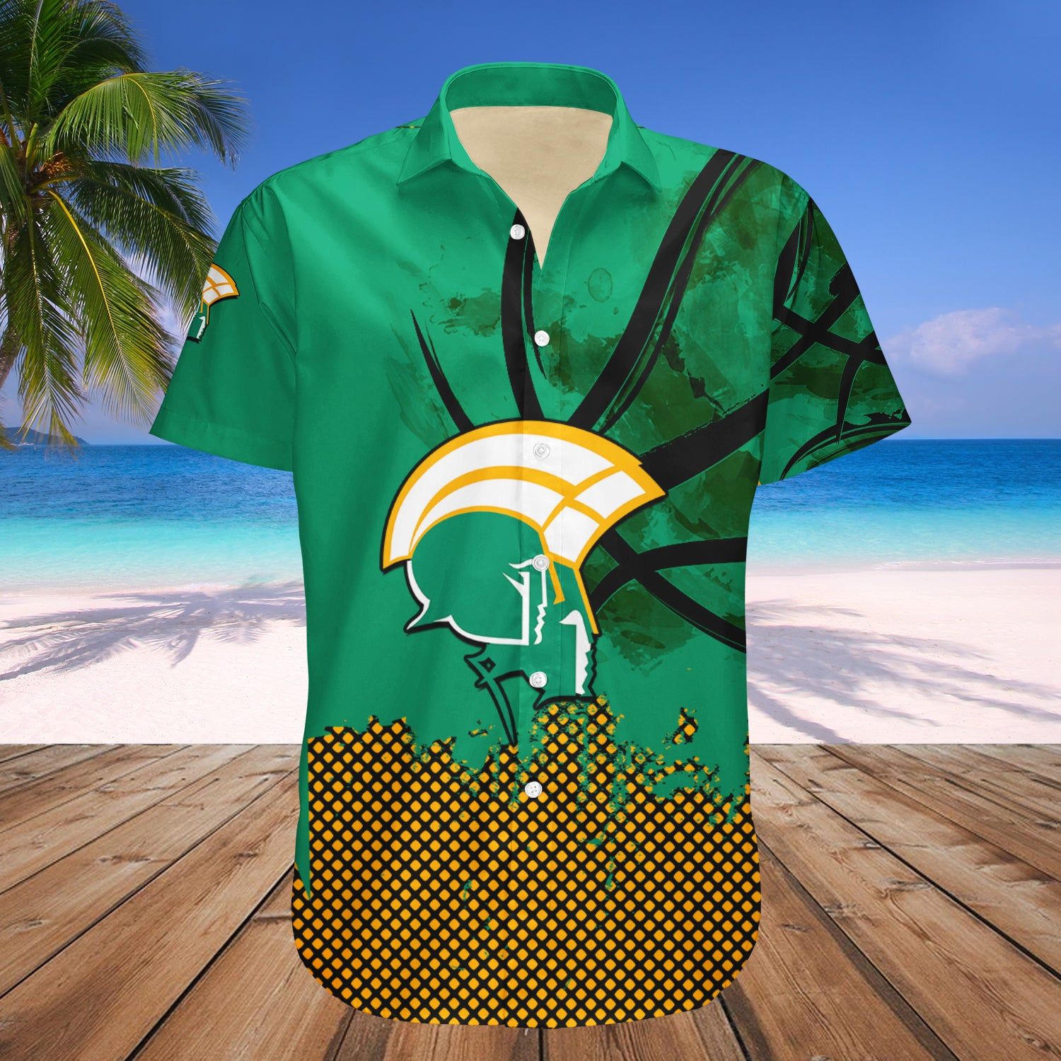 Norfolk State Spartans Hawaii Shirt Basketball Net Grunge Pattern – NCAA