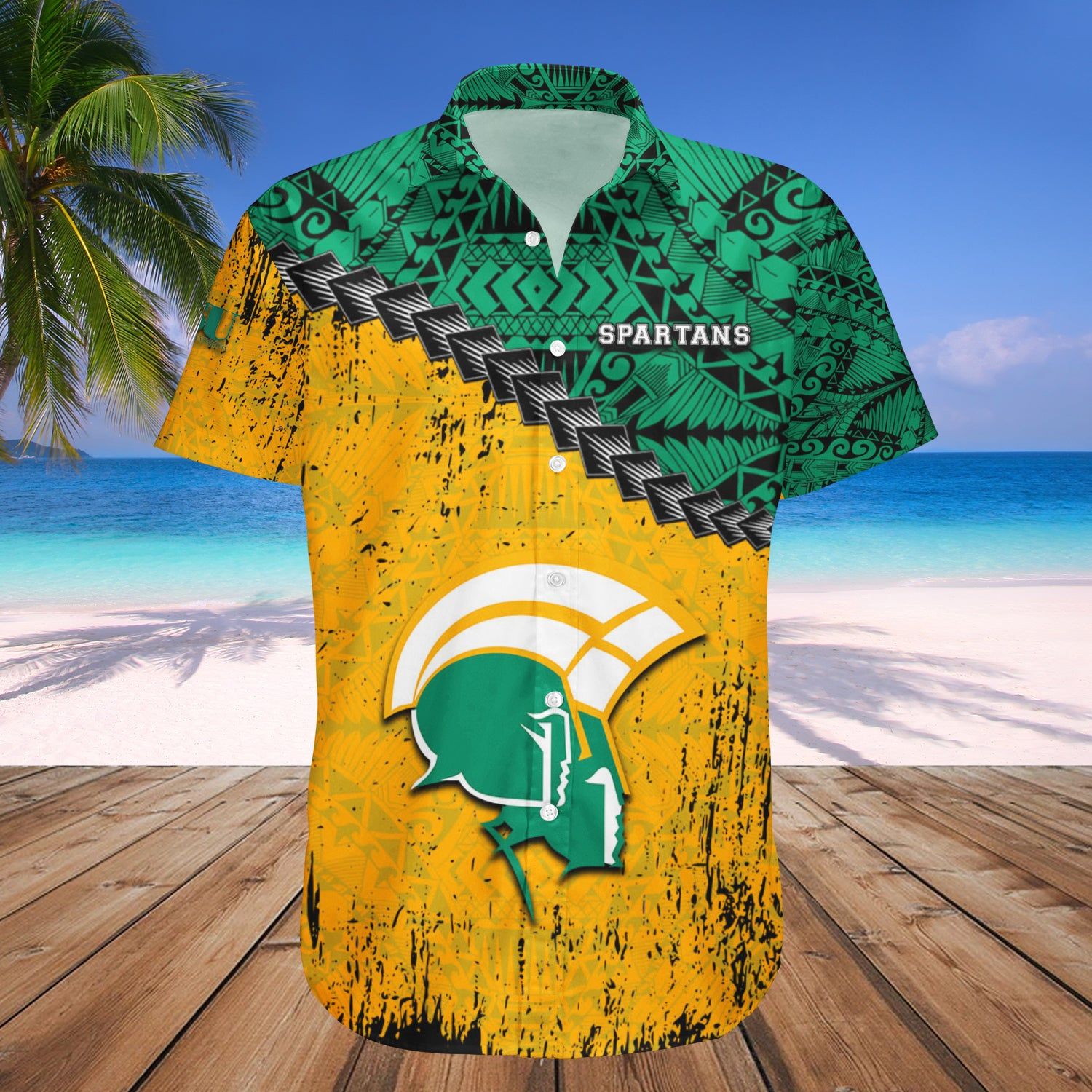 Norfolk State Spartans Hawaii Shirt Grunge Polynesian Tattoo – NCAA