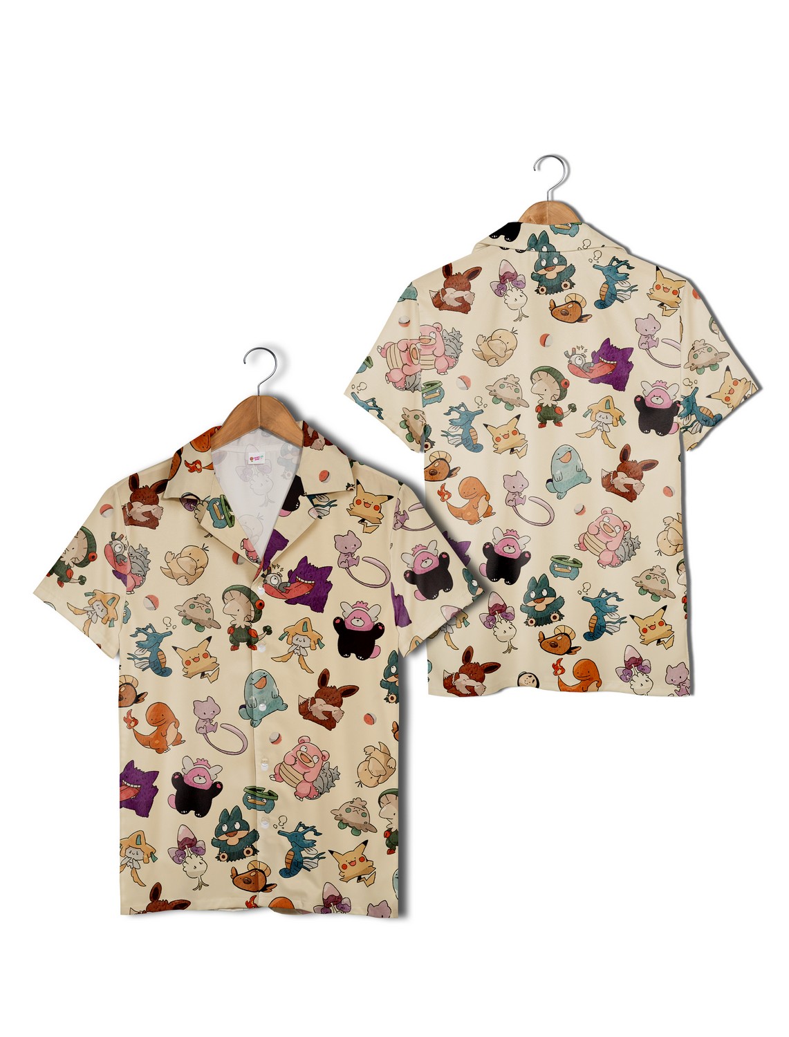 Normal Type Pattern Button Up Pokemon Hawaiian Shirt Normal Type Pattern Button Up Pokemon Hawaiian Shirt